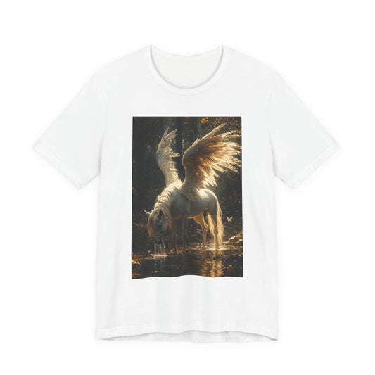 Pegasus Art Tee — Golden Winged Horse Graphic T-Shirt