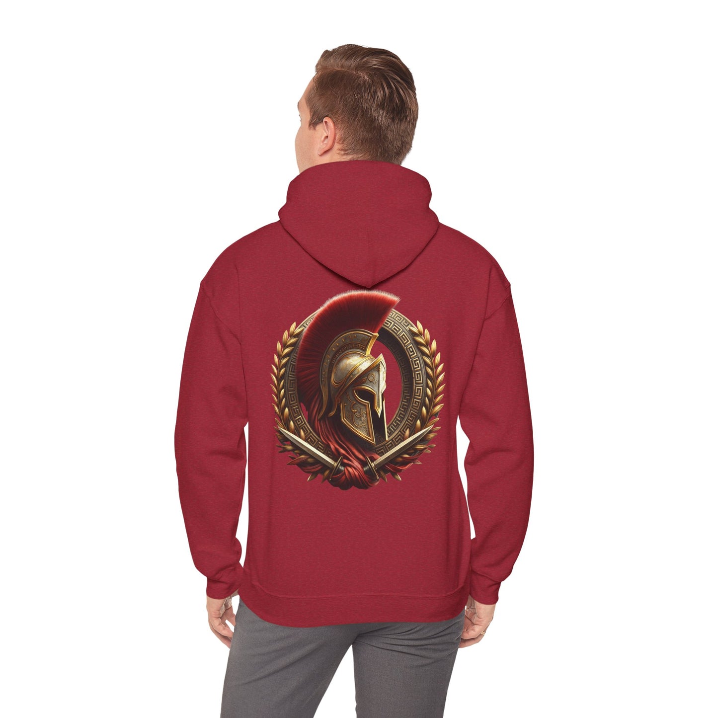 Leonidas of Sparta Hoodie – Spartan Helmet Crest Pullover