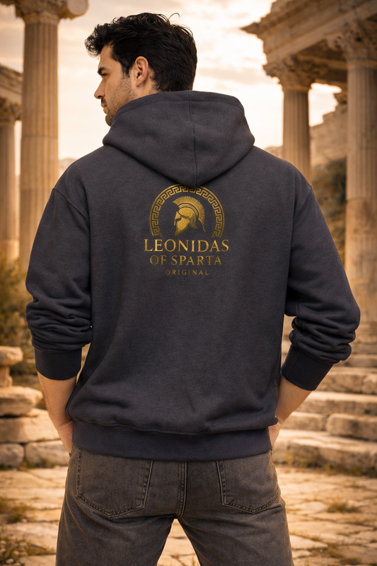 Spartan Battlefield Hoodie — Ancient Warrior Graphic Hoodie