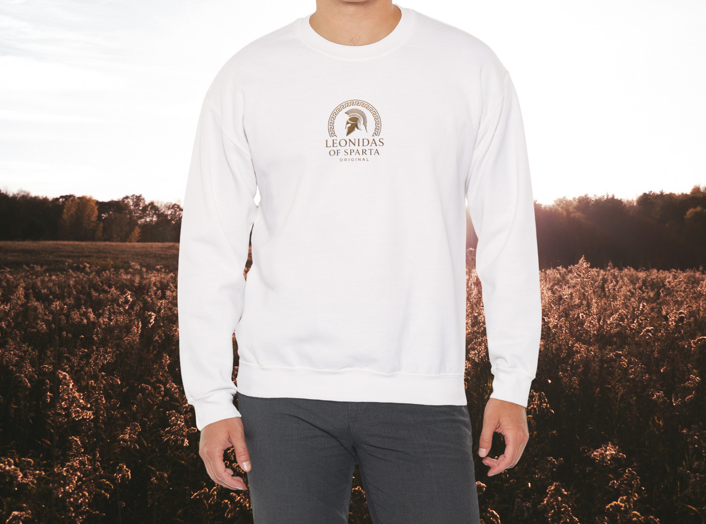 Crewneck Sweatshirt — Moonlit Wolf Back Graphic
