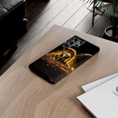 Spartan Helmet Gold Phone Case - Tough Warrior Armor Phone Cover