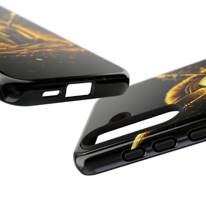Spartan Helmet Gold Phone Case - Tough Warrior Armor Phone Cover