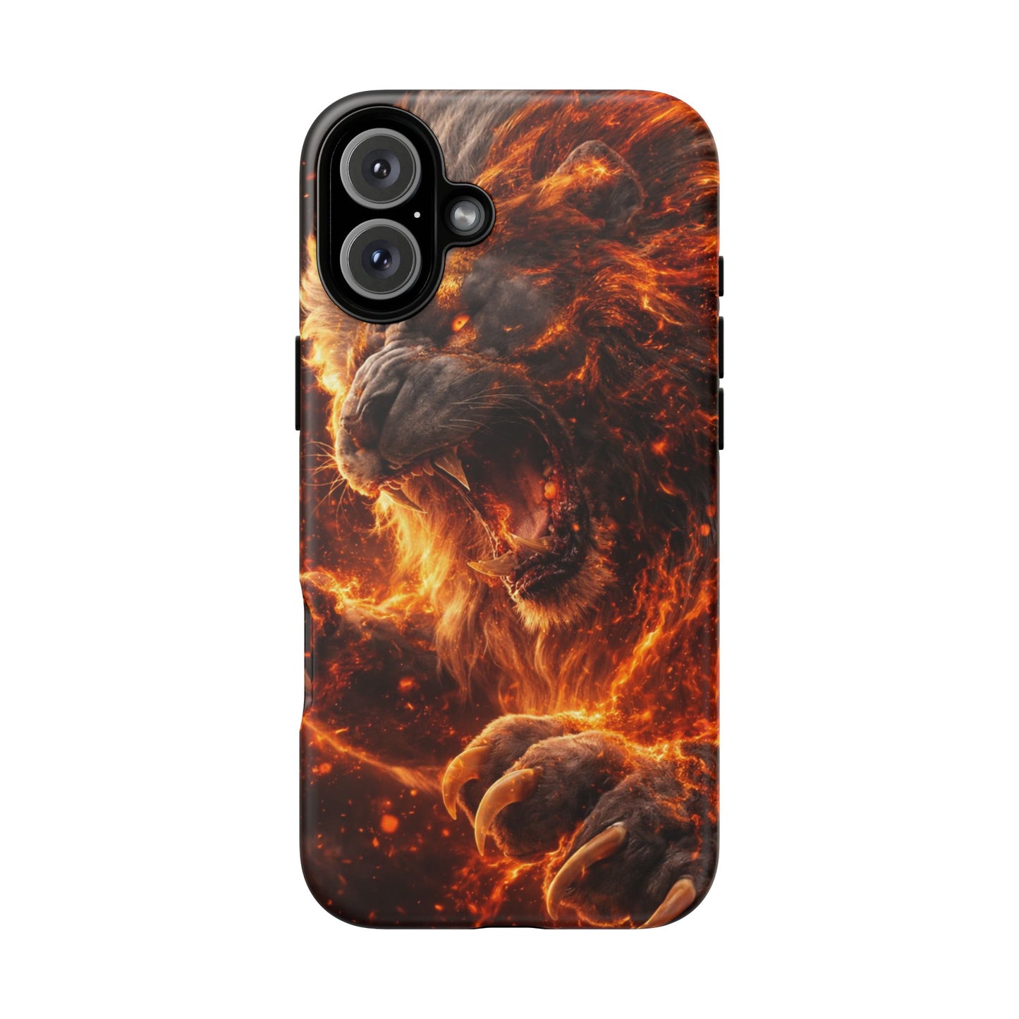 Fire Lion Phone Case — Fierce Flaming Lion Armor for Smartphones