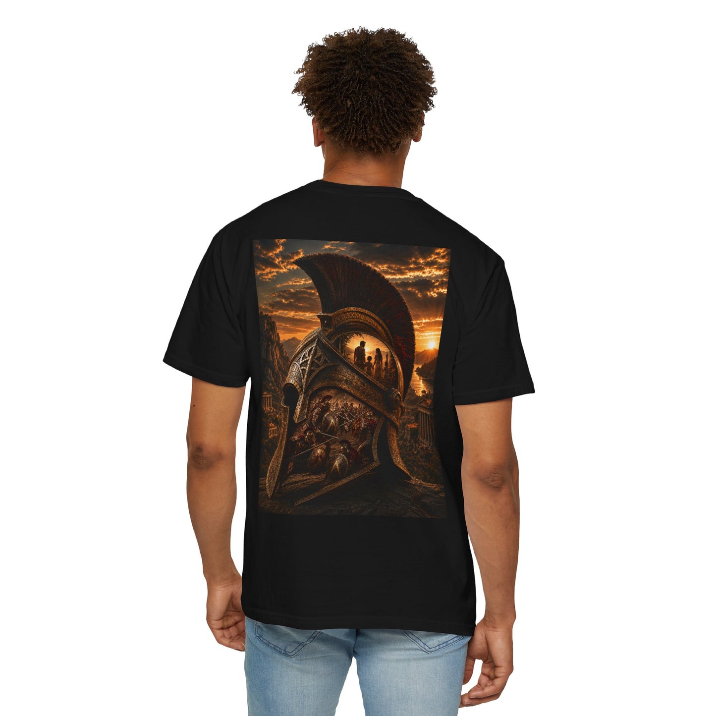 Spartan Helmet T-Shirt — "what we fight for"