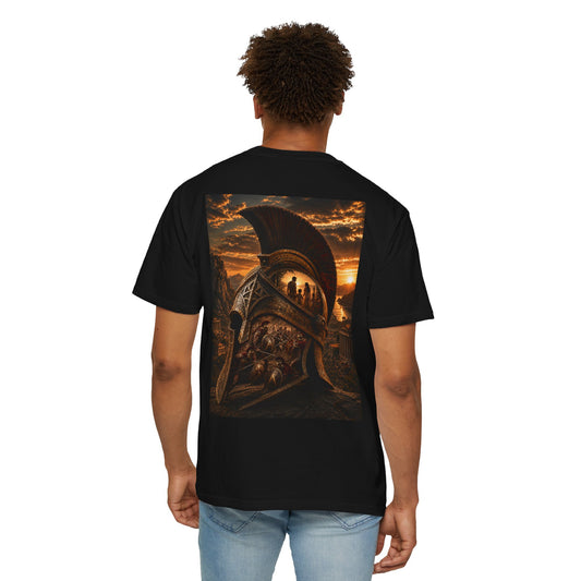 Spartan Helmet T-Shirt — "what we fight for"