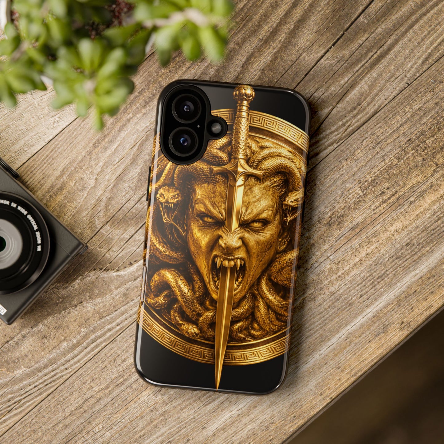 Phone Case — Gold Medusa Dagger Armor iPhone Cover
