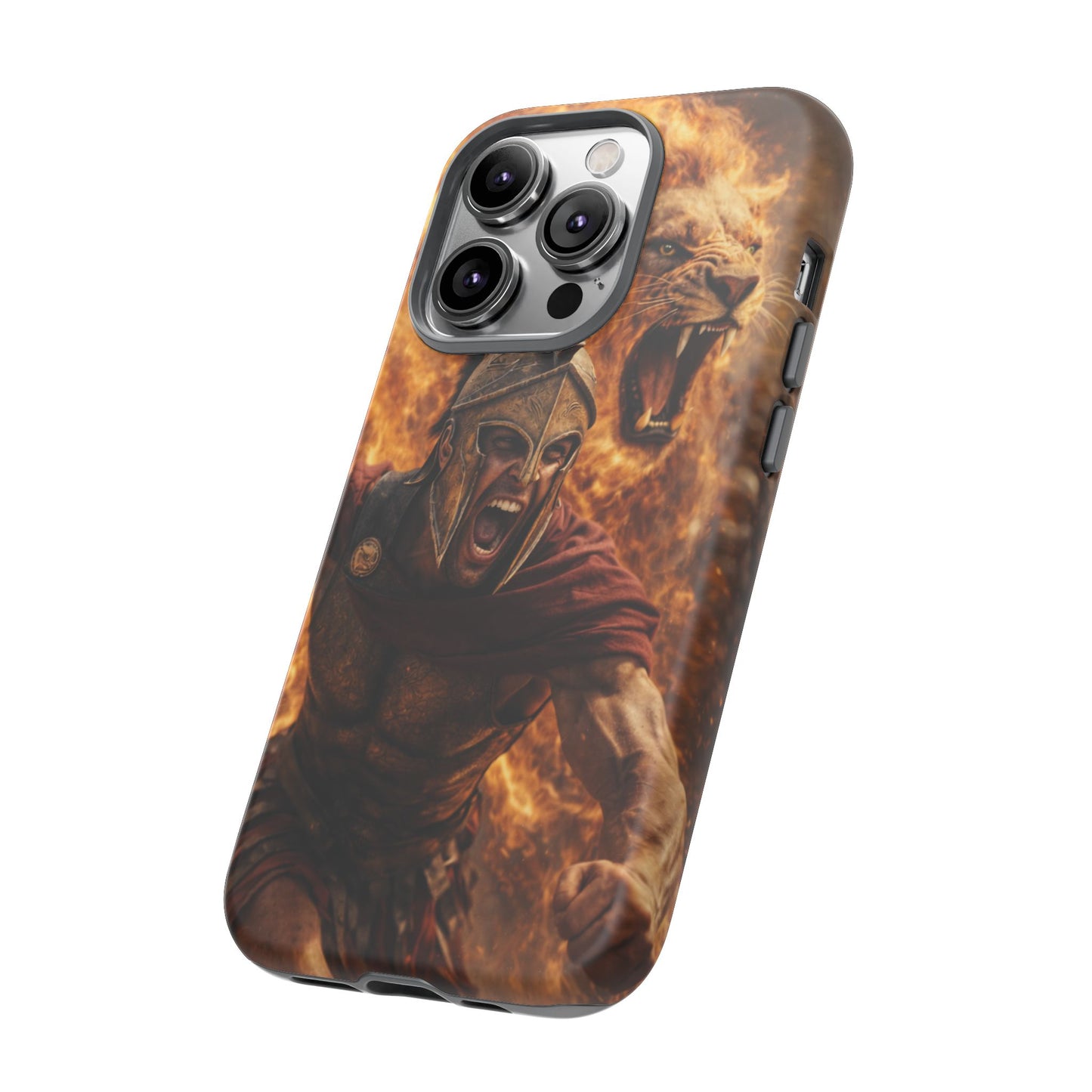 Spartan Lion Phone Case – Fierce Warrior Armor iPhone Case