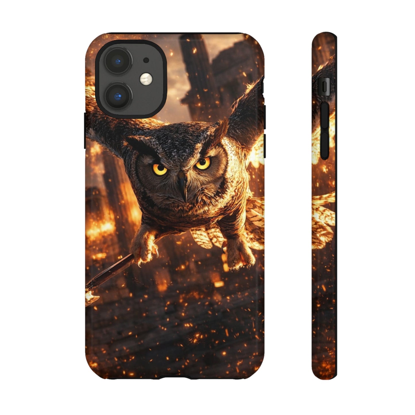Owl in Flames Phone Case