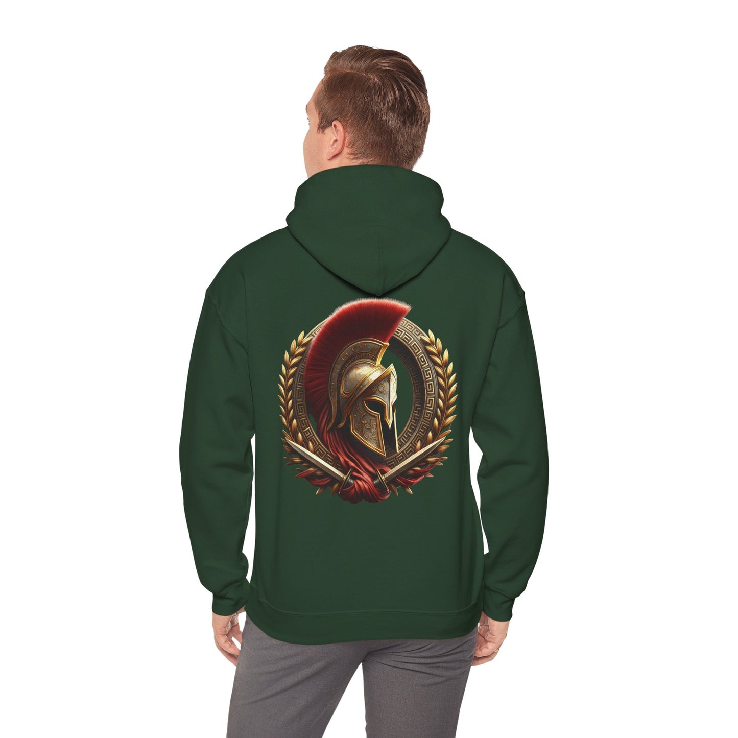 Leonidas of Sparta Hoodie – Spartan Helmet Crest Pullover