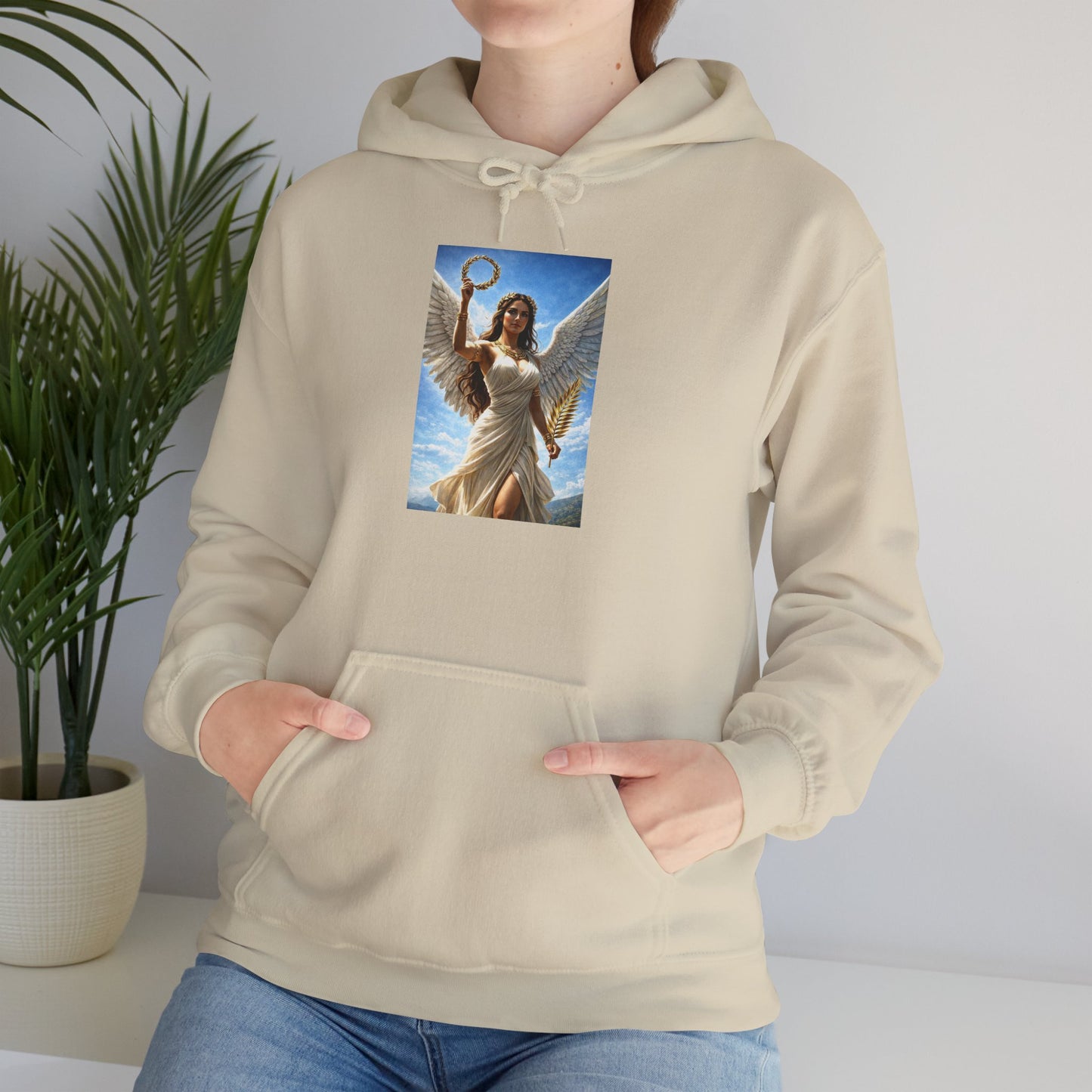 Victory Angel Hoodie — Leonidas of Sparta Winged Warrior Graphic Sweatshirt