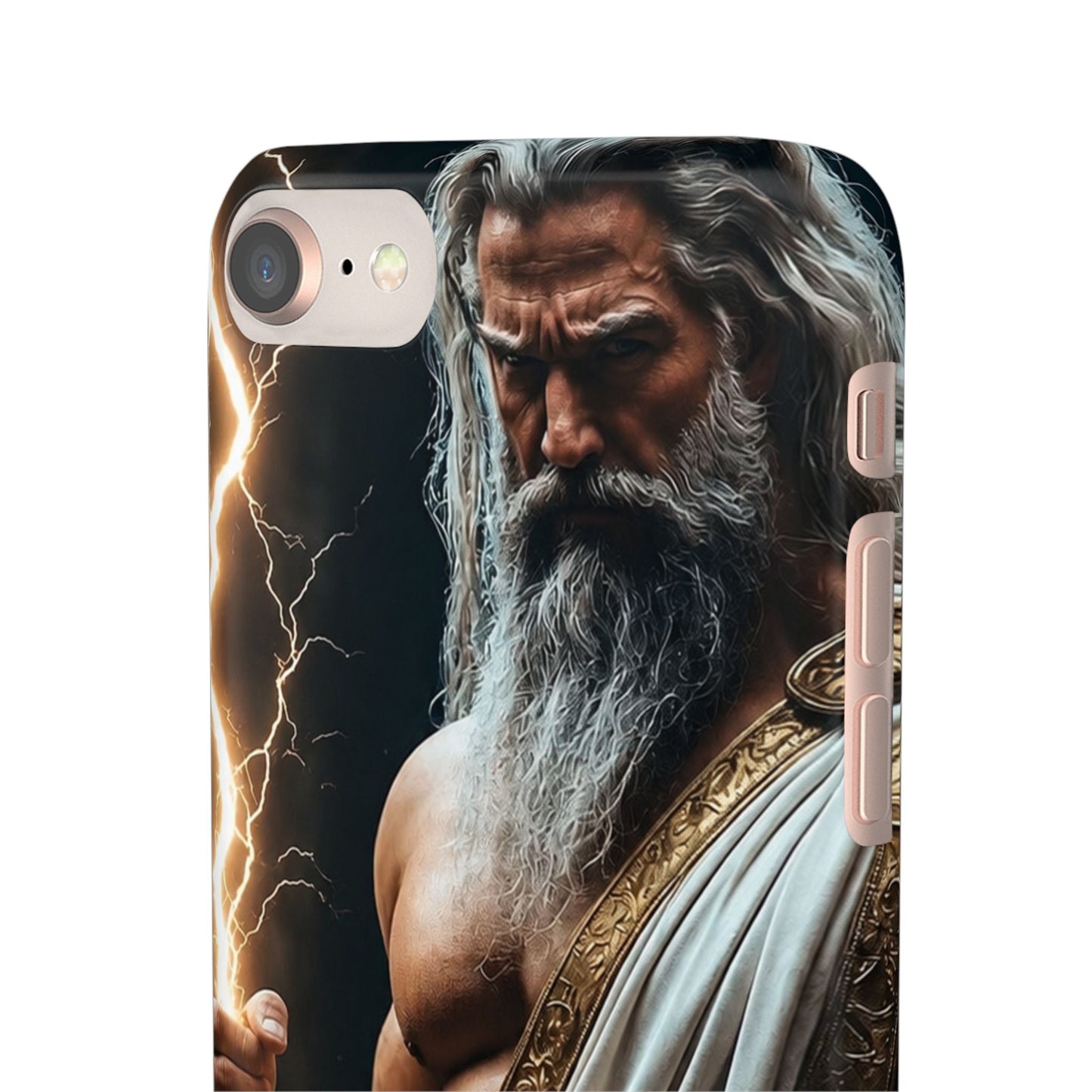 Zeus Lightning Phone Case — Mythic God Portrait Snap Case