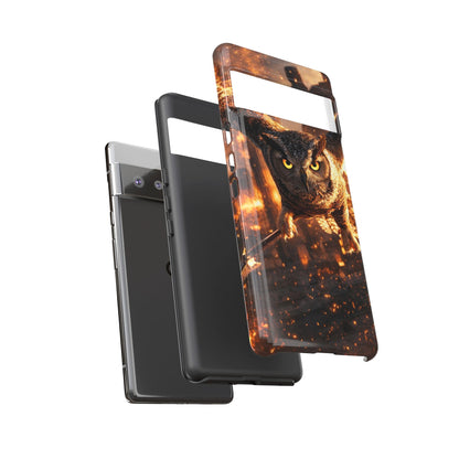 Owl in Flames Phone Case