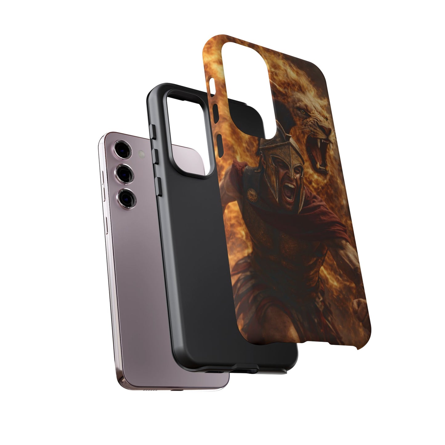 Spartan Lion Phone Case – Fierce Warrior Armor iPhone Case