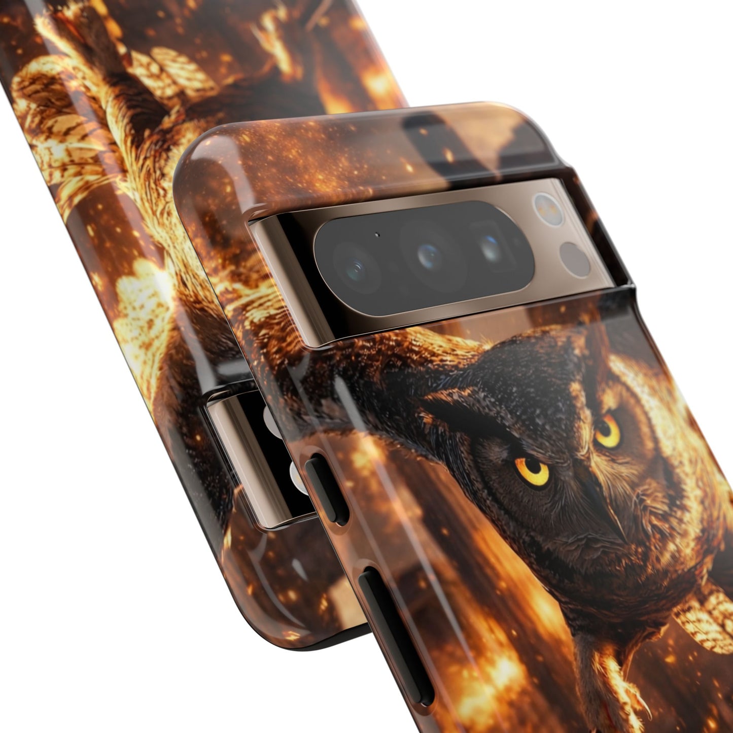 Owl in Flames Phone Case