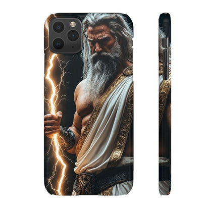 Zeus Lightning Phone Case — Mythic God Portrait Snap Case