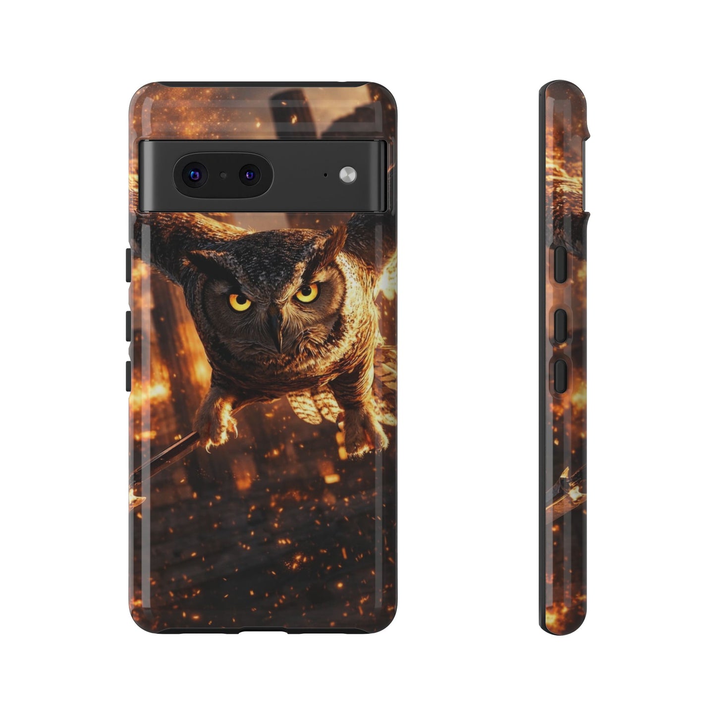 Owl in Flames Phone Case