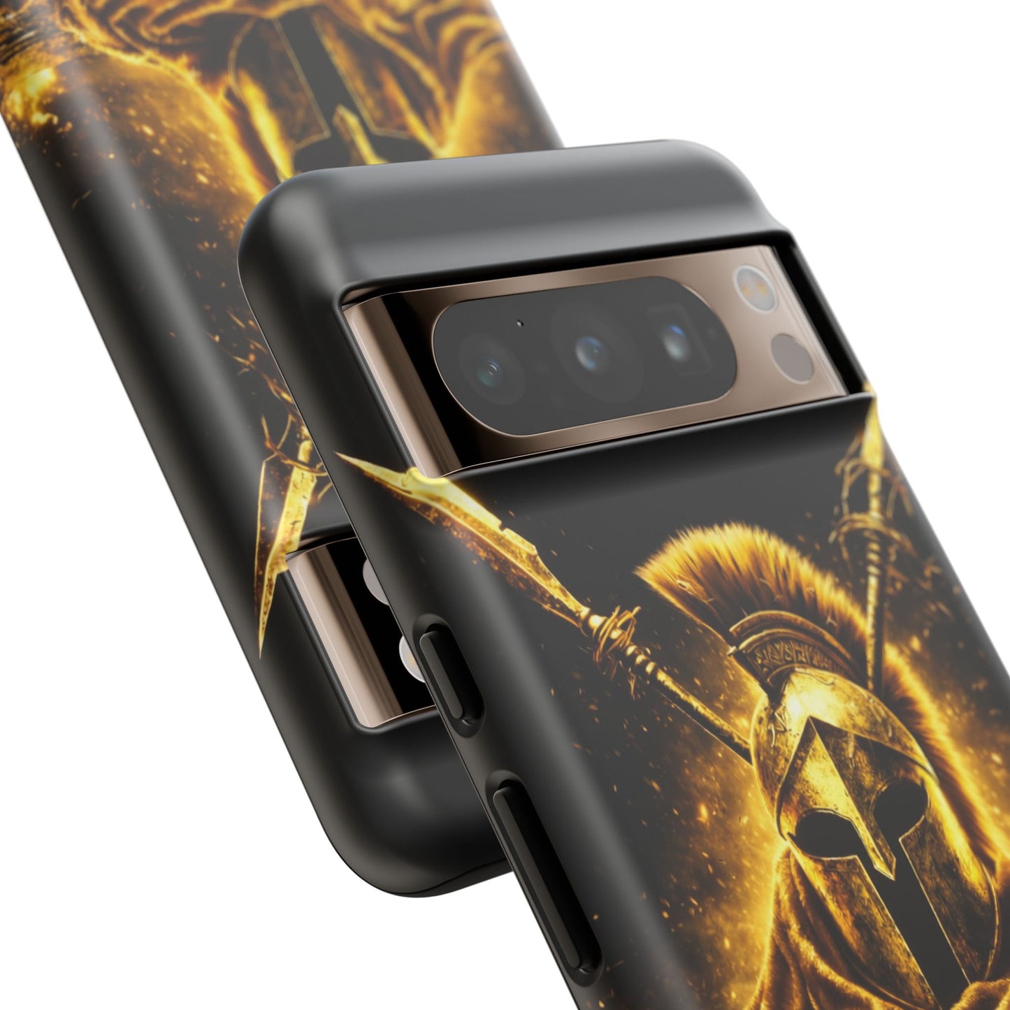 Spartan Helmet Gold Phone Case - Tough Warrior Armor Phone Cover