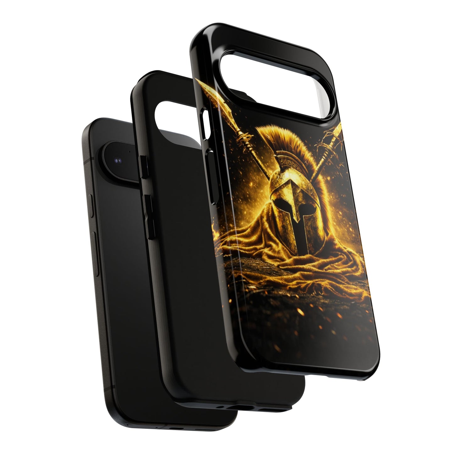 Spartan Helmet Gold Phone Case - Tough Warrior Armor Phone Cover