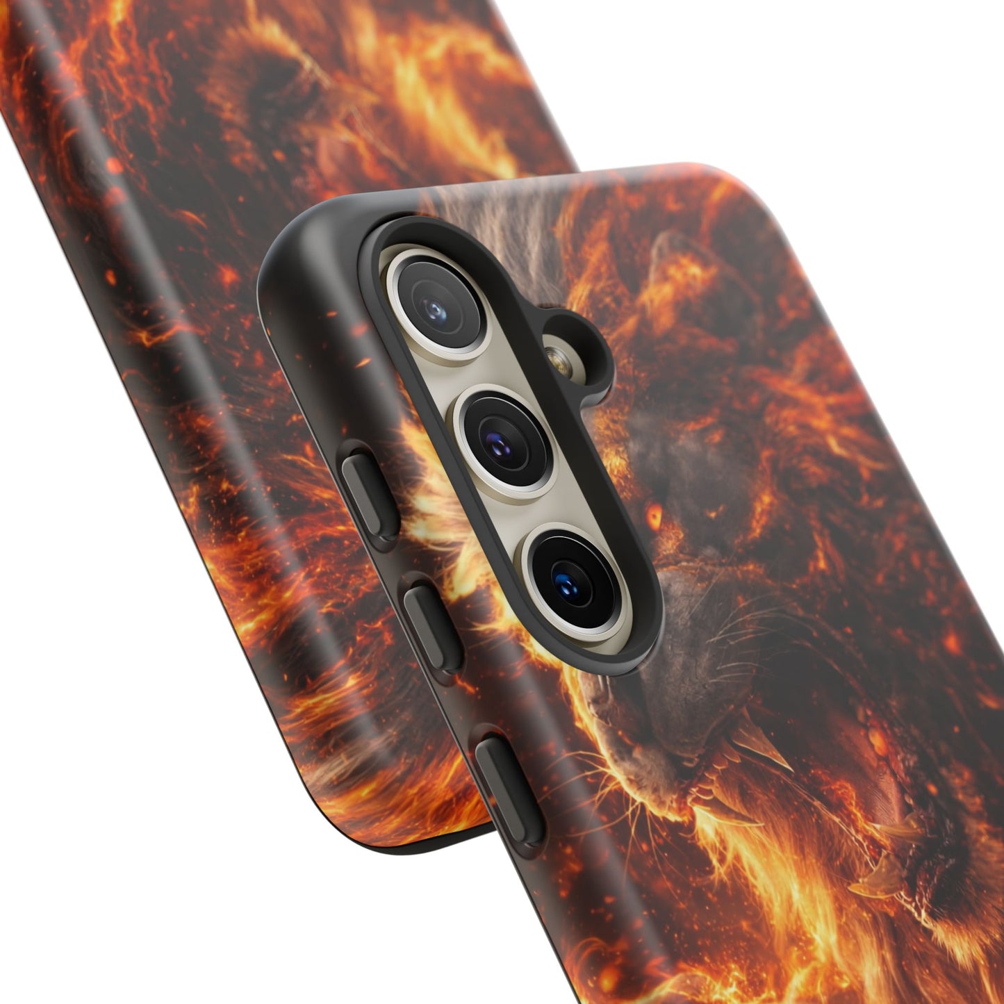 Fire Lion Phone Case — Fierce Flaming Lion Armor for Smartphones