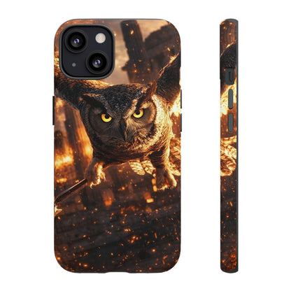 Owl in Flames Phone Case