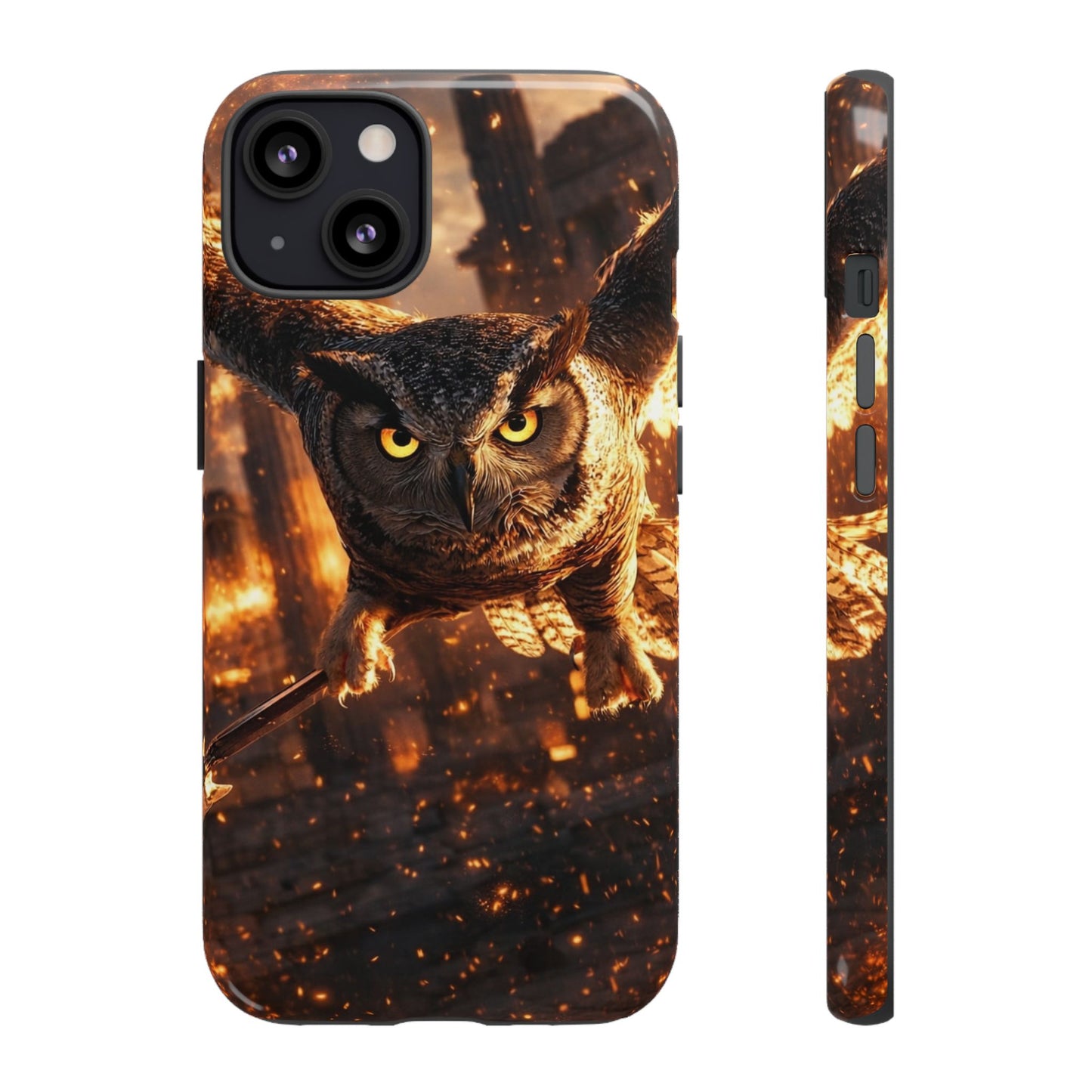 Owl in Flames Phone Case