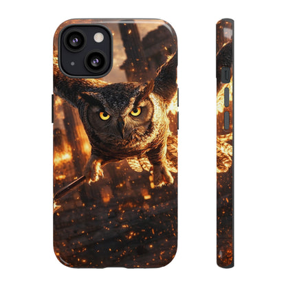 Owl in Flames Phone Case