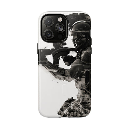 Tough Magnetic Case — Tactical Soldier Silhouette iPhone Cover