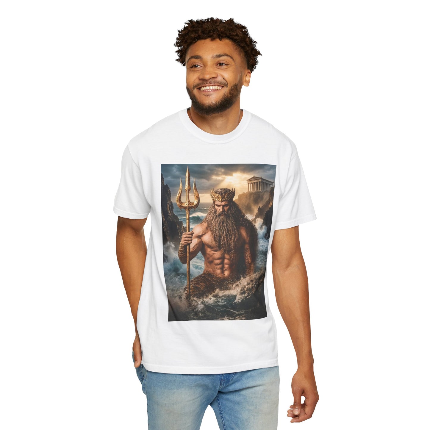 Poseidon Trident Tee — Mythic Sea God Graphic T-Shirt