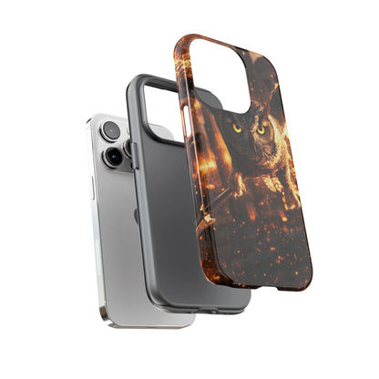 Owl in Flames Phone Case