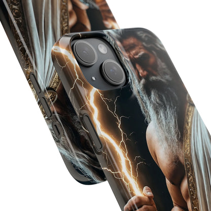 Zeus Lightning Phone Case — Mythic God Portrait Snap Case
