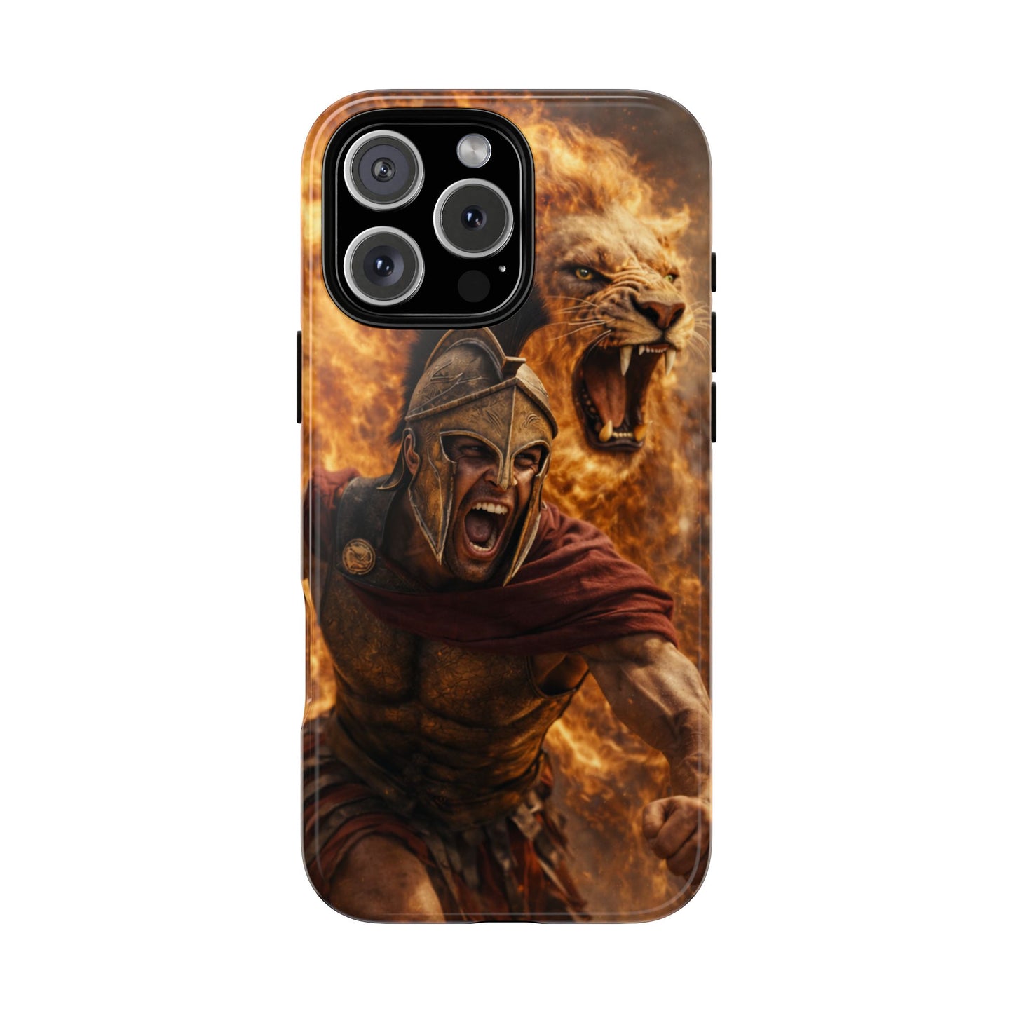 Spartan Lion Phone Case – Fierce Warrior Armor iPhone Case
