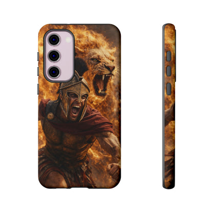 Spartan Lion Phone Case – Fierce Warrior Armor iPhone Case