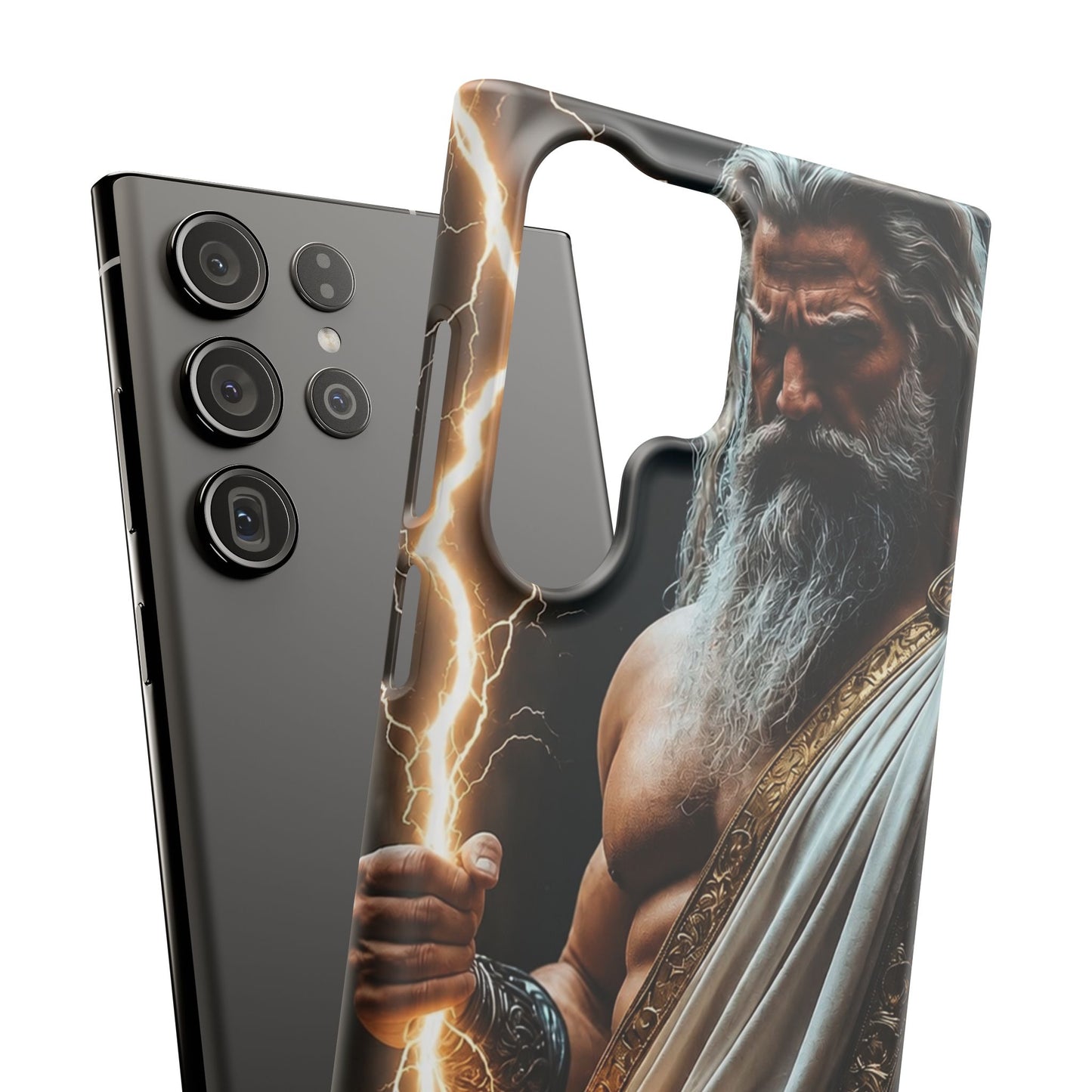 Zeus Lightning Phone Case — Mythic God Portrait Snap Case
