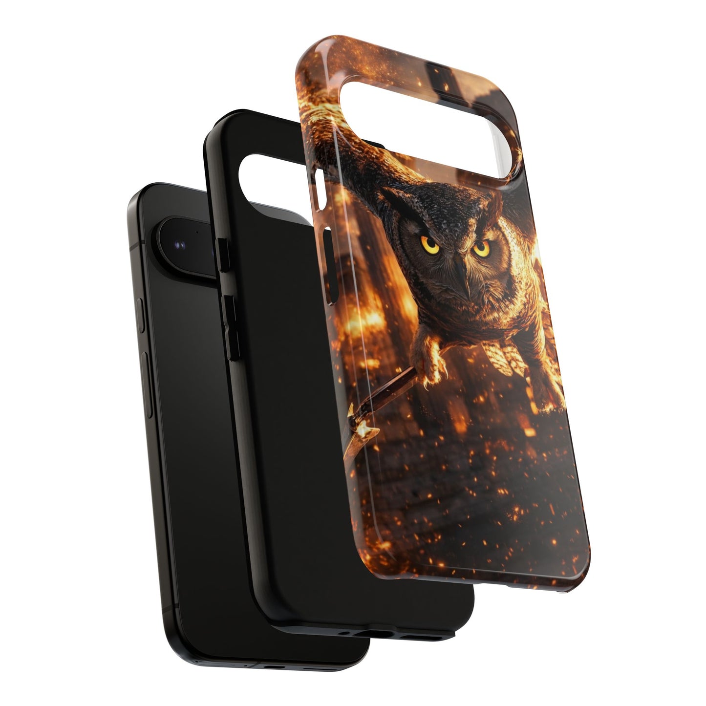 Owl in Flames Phone Case