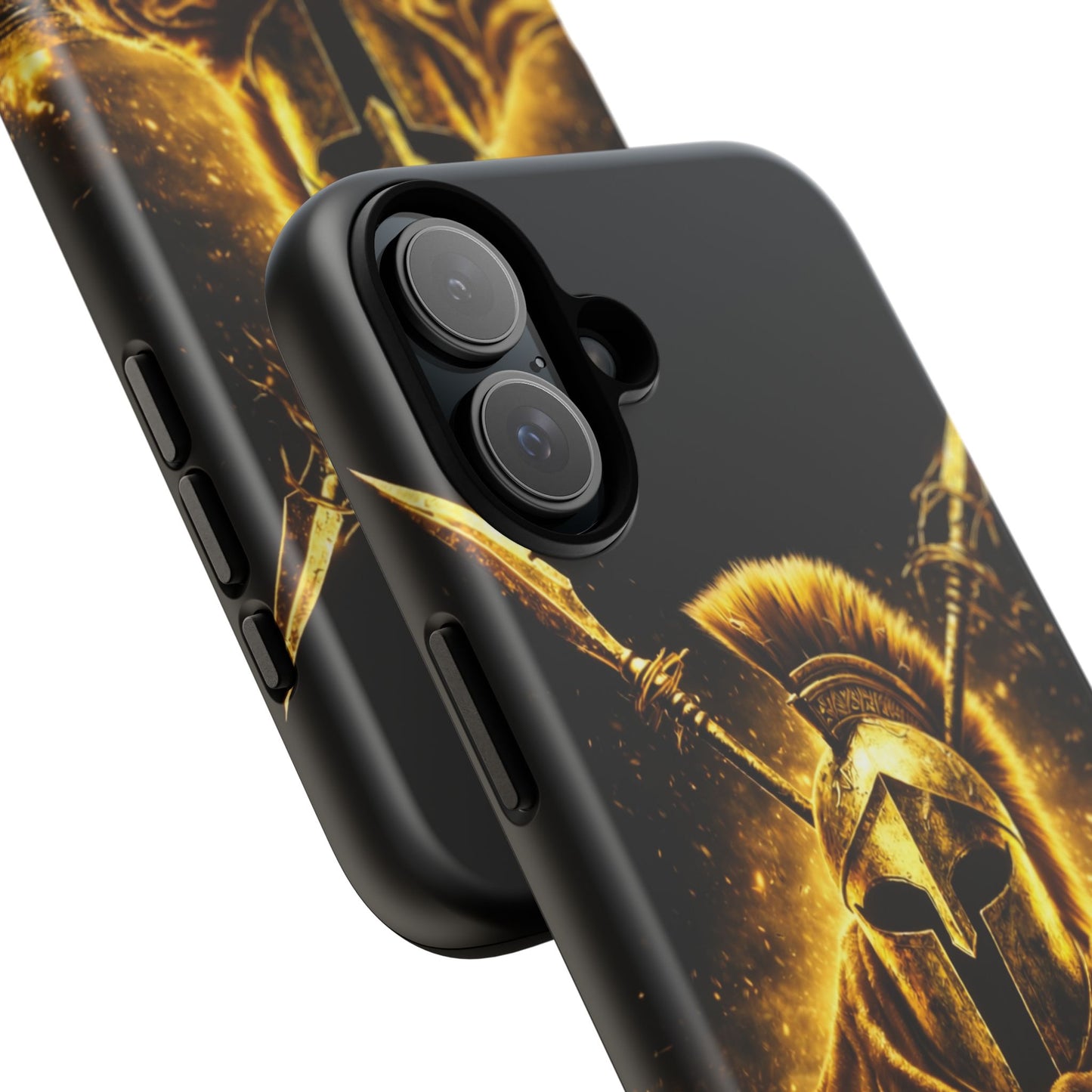 Spartan Helmet Gold Phone Case - Tough Warrior Armor Phone Cover