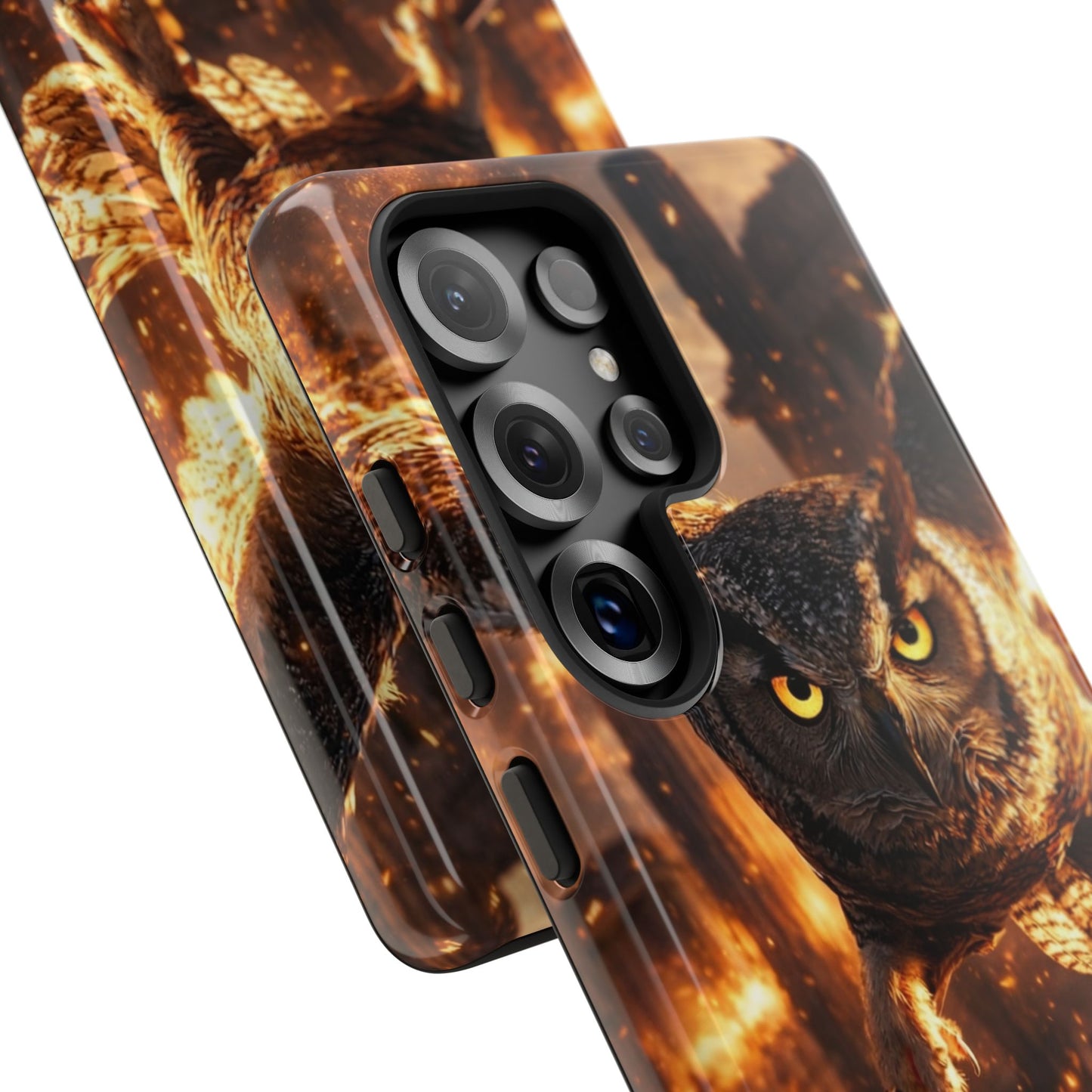 Owl in Flames Phone Case