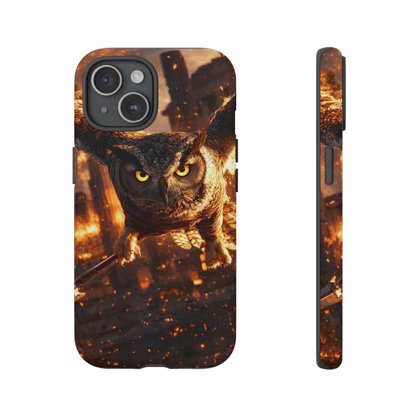 Owl in Flames Phone Case