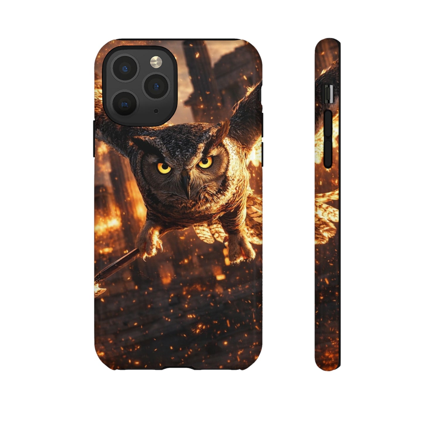 Owl in Flames Phone Case