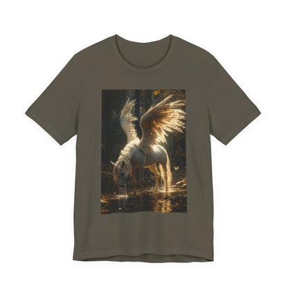 Pegasus Art Tee — Golden Winged Horse Graphic T-Shirt