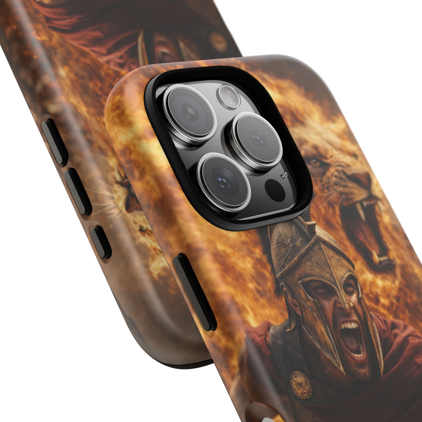 Spartan Lion Phone Case – Fierce Warrior Armor iPhone Case