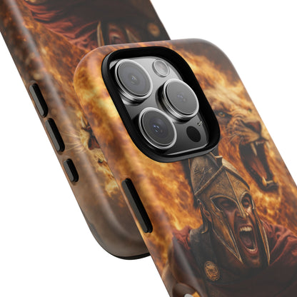Spartan Lion Phone Case – Fierce Warrior Armor iPhone Case