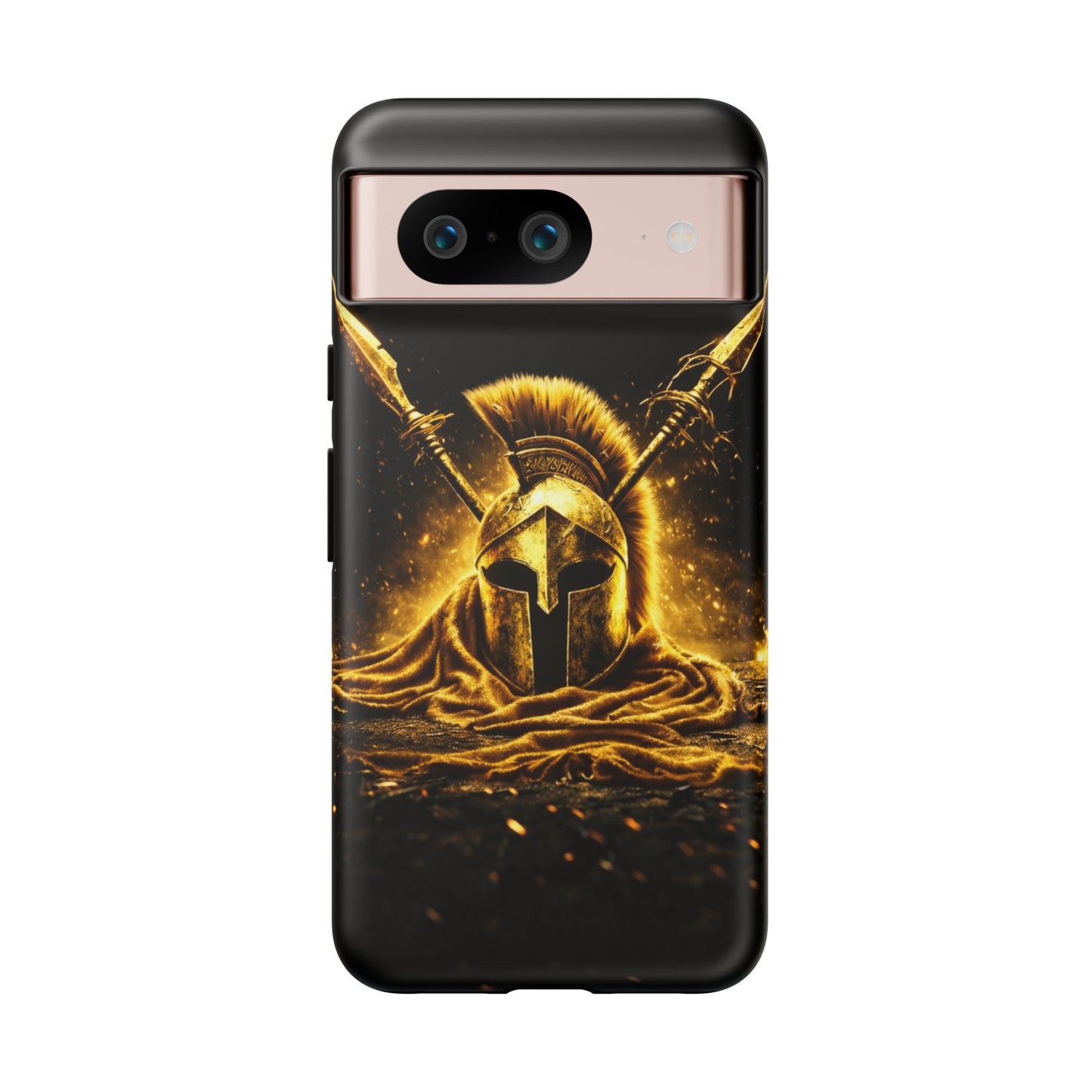 Spartan Helmet Gold Phone Case - Tough Warrior Armor Phone Cover