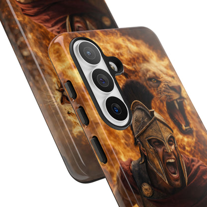 Spartan Lion Phone Case – Fierce Warrior Armor iPhone Case