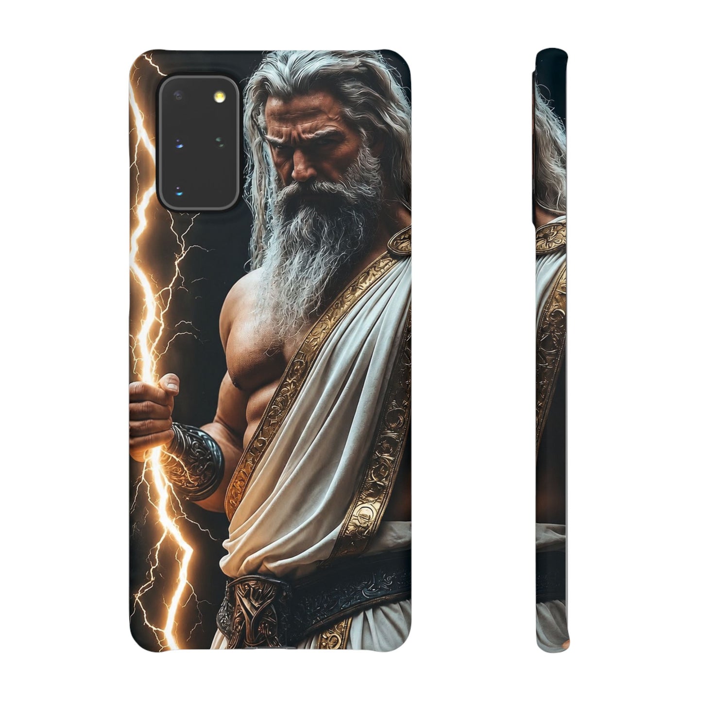 Zeus Lightning Phone Case — Mythic God Portrait Snap Case