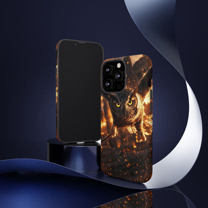 Owl in Flames Phone Case
