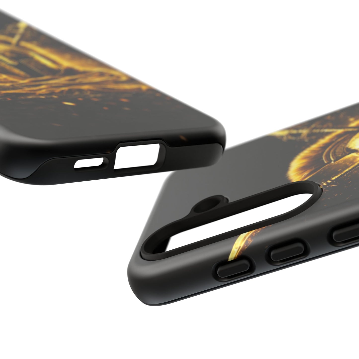 Spartan Helmet Gold Phone Case - Tough Warrior Armor Phone Cover