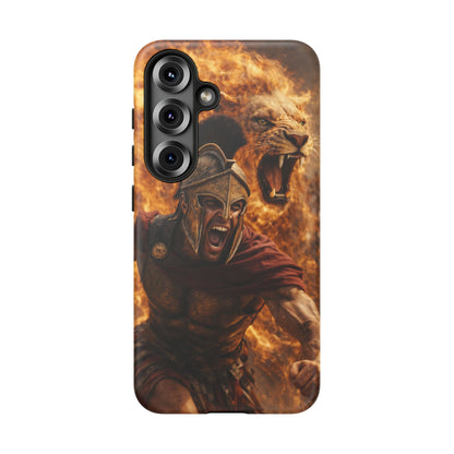 Spartan Lion Phone Case – Fierce Warrior Armor iPhone Case