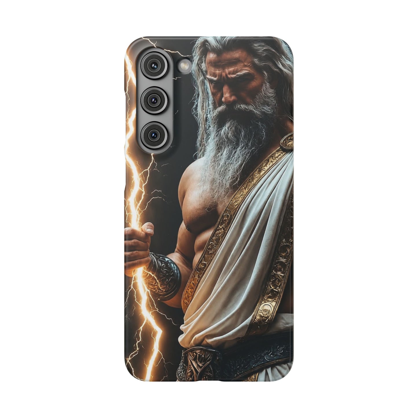 Zeus Lightning Phone Case — Mythic God Portrait Snap Case