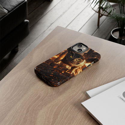 Owl in Flames Phone Case
