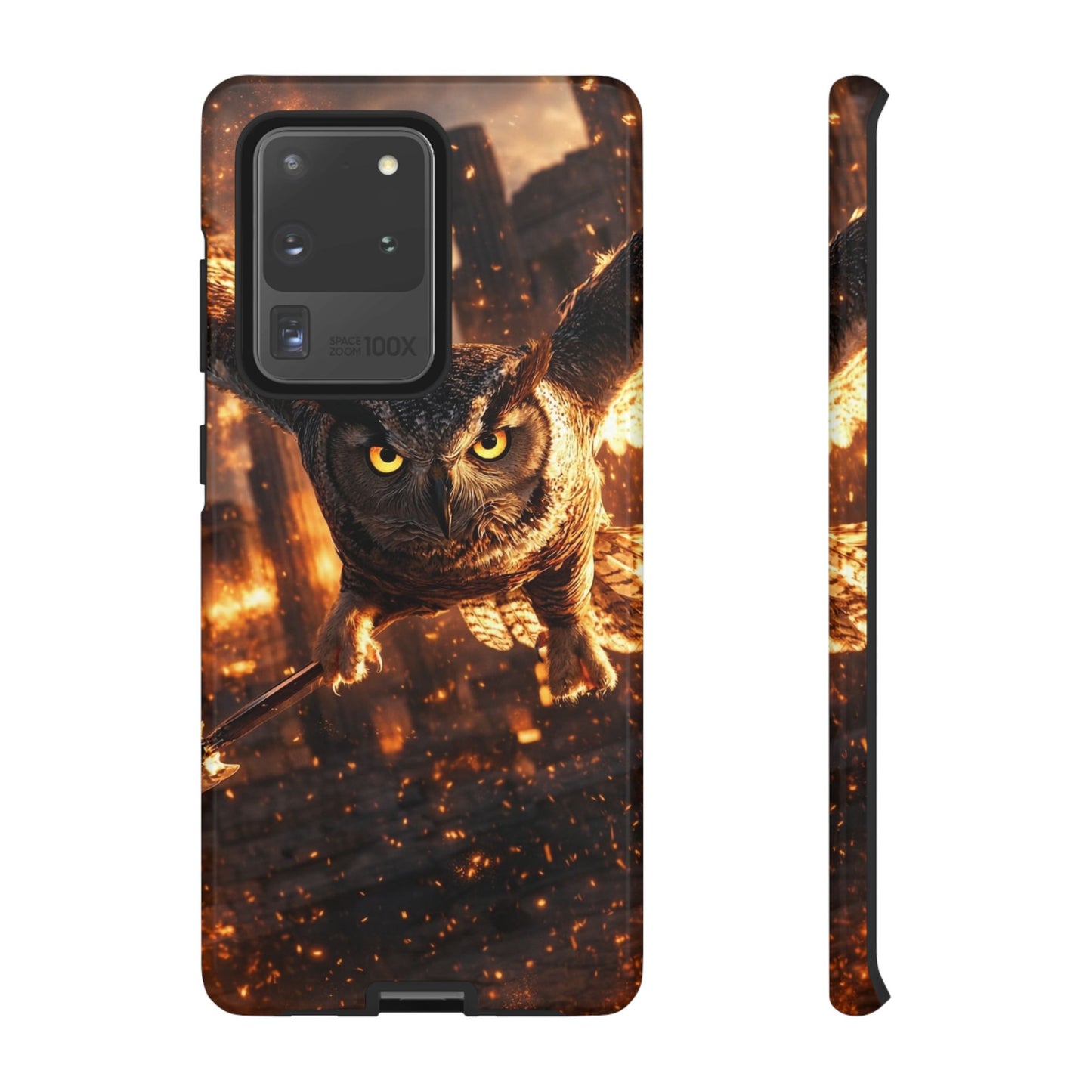 Owl in Flames Phone Case